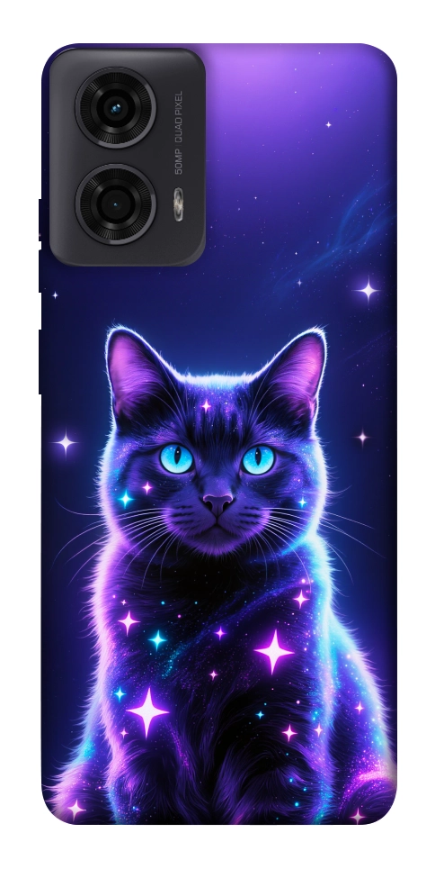 Чохол Galaxy purple cat для Motorola Moto G04
