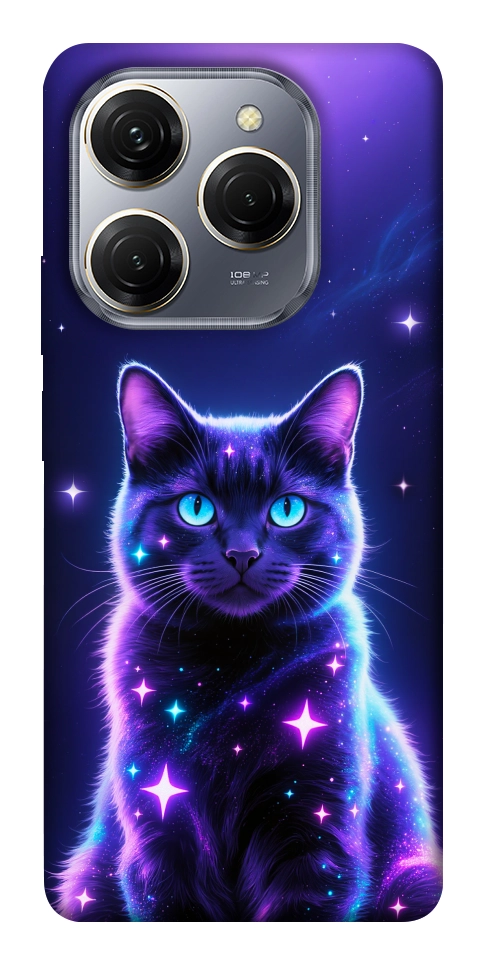 Чехол Galaxy purple cat для TECNO Spark 20 Pro