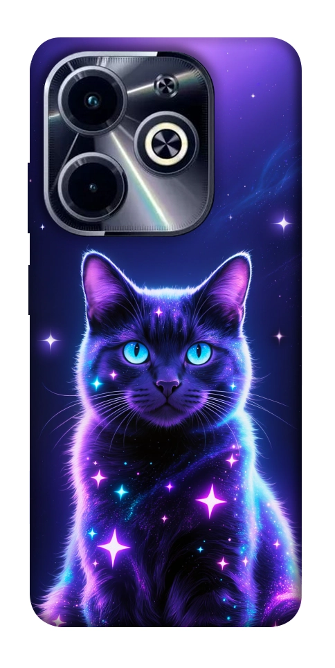 Чехол Galaxy purple cat для Infinix Hot 40i