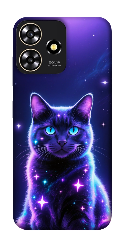 Чехол Galaxy purple cat для ZTE Blade A73 4G