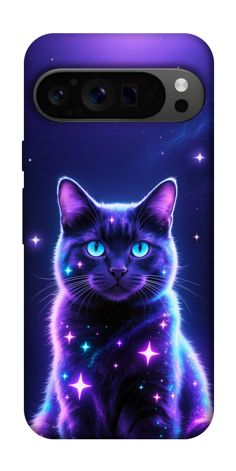 Чехол Galaxy purple cat для Google Pixel 9 Pro