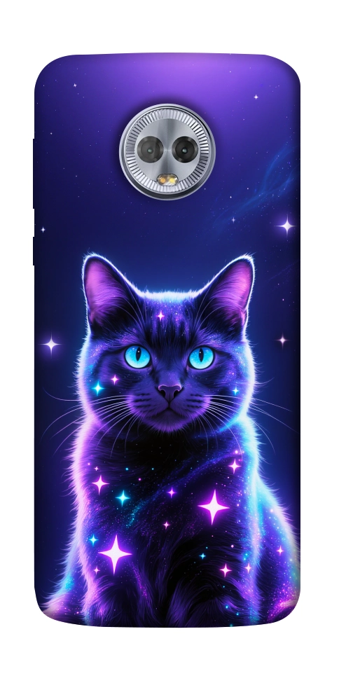 Чехол Galaxy purple cat для Motorola Moto G6 Plus