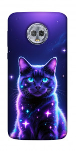 Чохол Galaxy purple cat для Motorola Moto G6 Plus