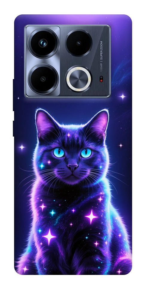 Чехол Galaxy purple cat для Infinix Note 40 4G