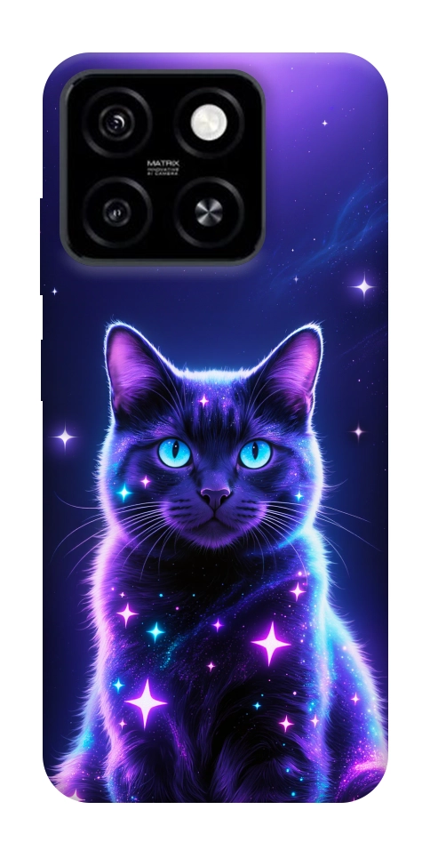 Чехол Galaxy purple cat для ZTE Blade A55 4G