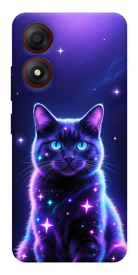 Чохол Galaxy purple cat для ZTE Blade A34 4G