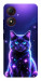Чохол Galaxy purple cat для ZTE Blade A34 4G