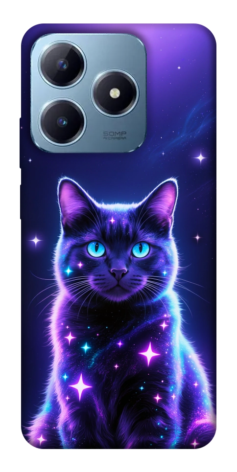 Чехол Galaxy purple cat для Realme C63 4G