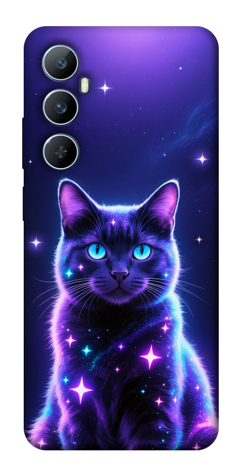 Чехол Galaxy purple cat для Realme C65 4G