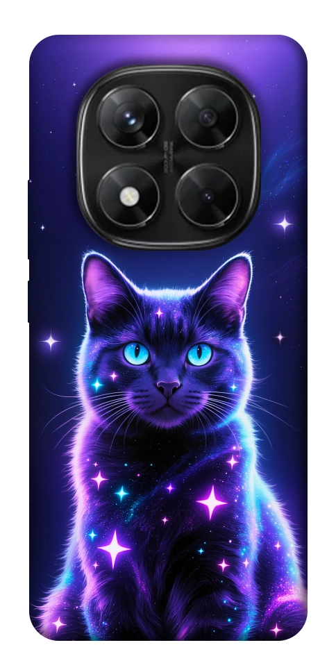 Чехол Galaxy purple cat для Xiaomi Redmi Note 14 Pro 5G