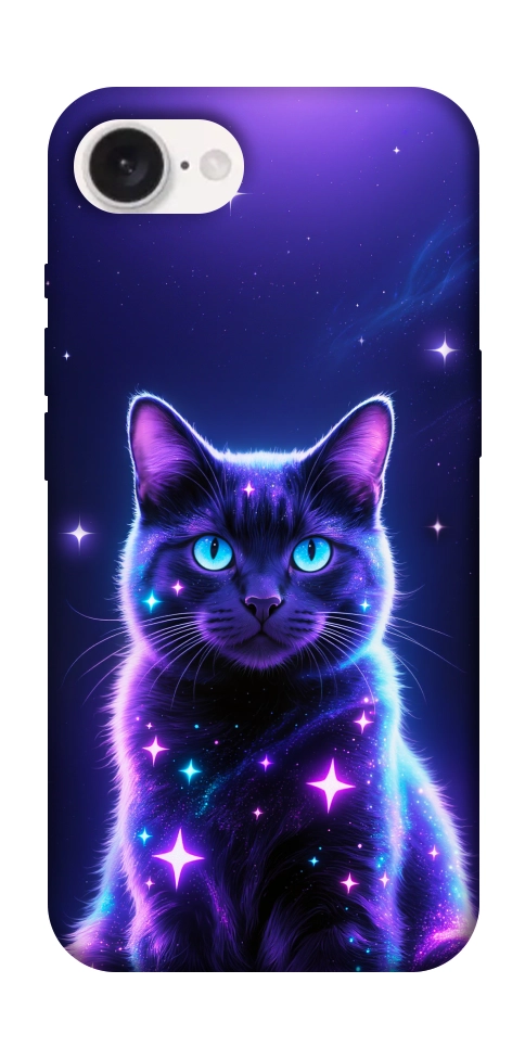 Чехол Galaxy purple cat для iPhone 16e