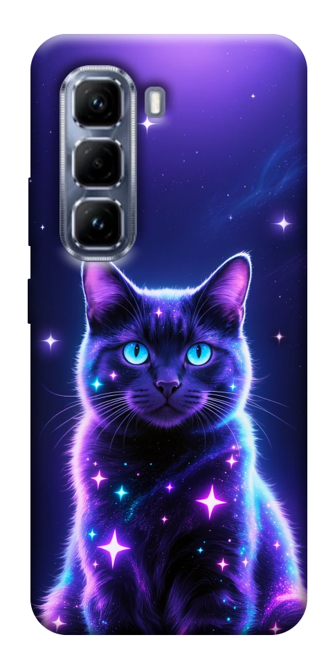 Чохол Galaxy purple cat для Infinix Hot 50 Pro