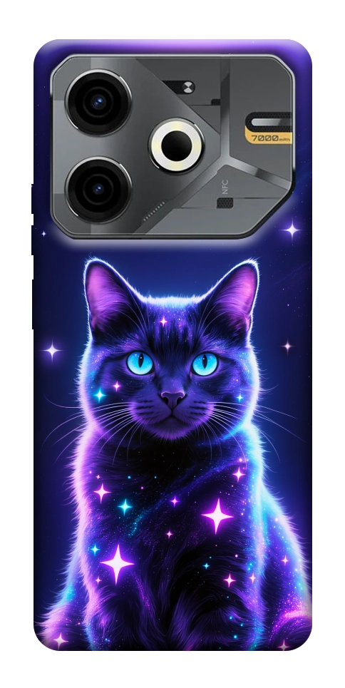 Чехол Galaxy purple cat для TECNO Pova 6 Neo (LI6)