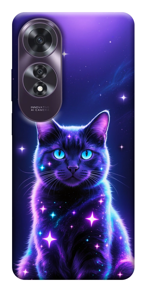 Чехол Galaxy purple cat для Oppo A60 4G