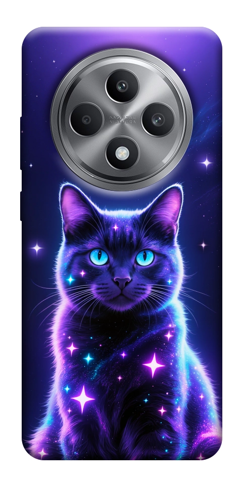 Чехол Galaxy purple cat для Oppo Reno 12 F 4G