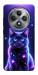 Чехол Galaxy purple cat для Oppo Reno 12 F 4G