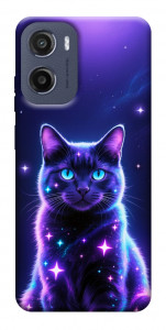 Чохол Galaxy purple cat для Motorola Moto E15