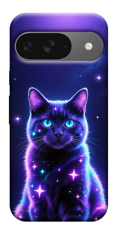 Чехол Galaxy purple cat для Google Pixel 10