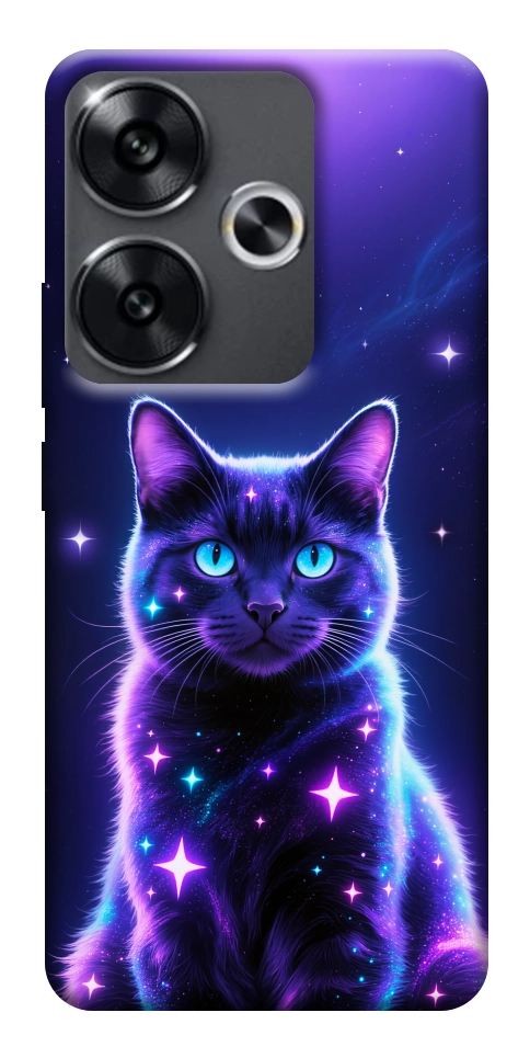 Чохол Galaxy purple cat для Xiaomi Poco F6