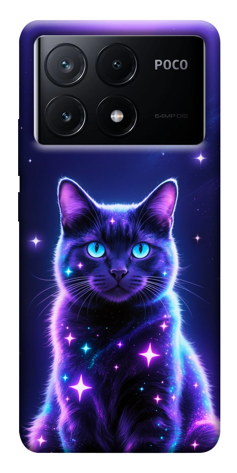 Чехол Galaxy purple cat для Xiaomi Poco X6 Pro