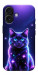 Чехол Galaxy purple cat для iPhone 17