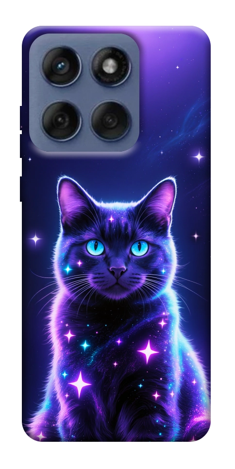 Чохол Galaxy purple cat для Motorola Edge 60 Fusion