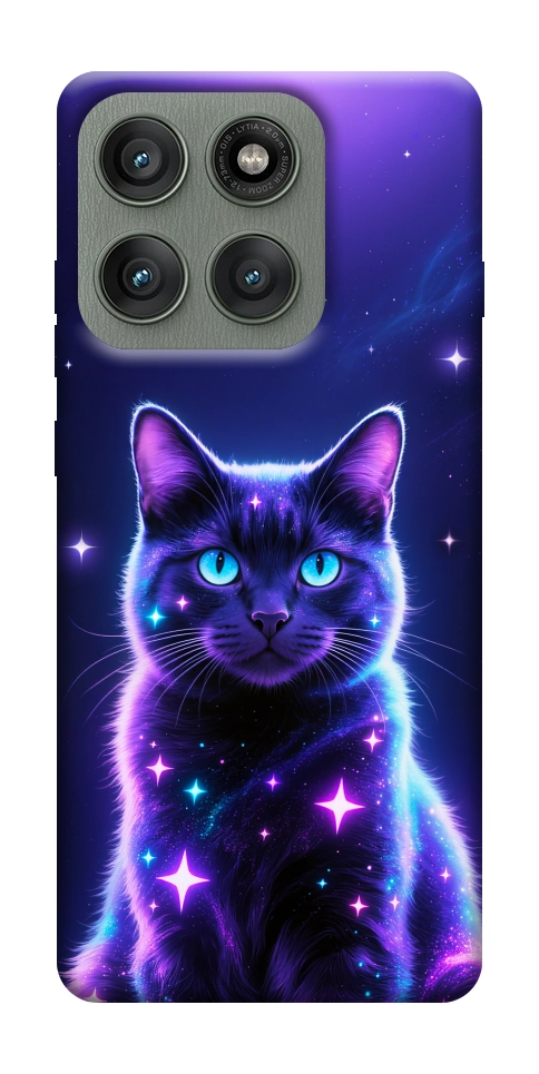 Чехол Galaxy purple cat для Motorola Edge 60 Pro