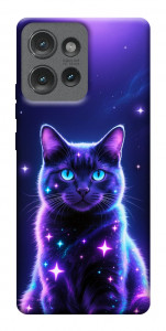 Чохол Galaxy purple cat для Motorola Edge 50