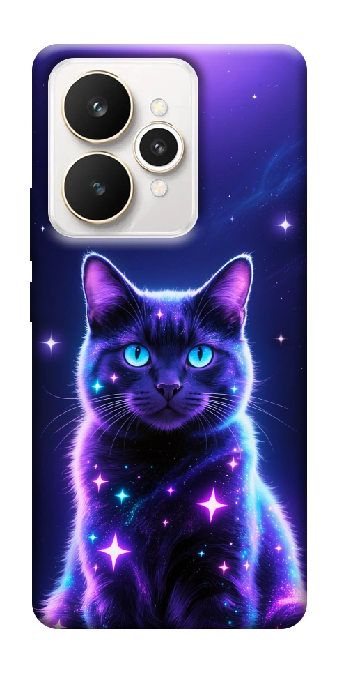Чехол Galaxy purple cat для Realme 15