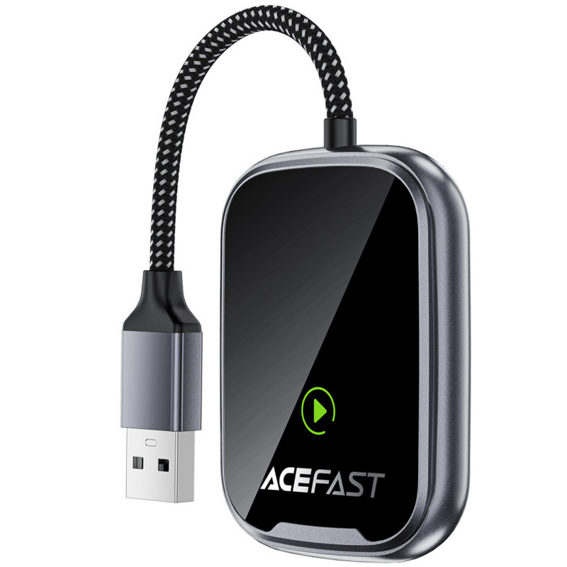 Адаптер Acefast QC1 car wireless CarPlay/Android Auto (Gray)