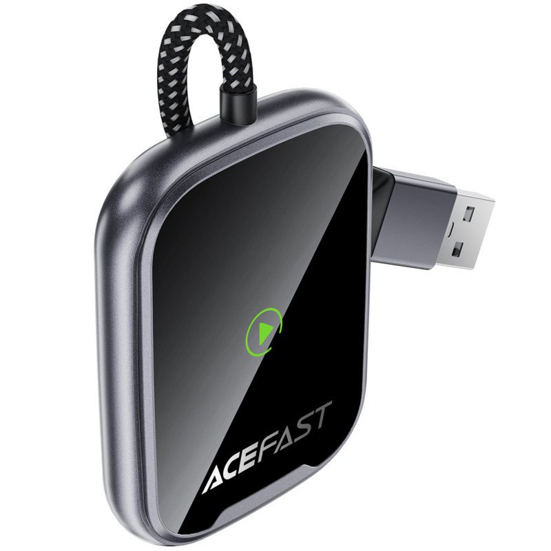 Фото Адаптер Acefast QC1 car wireless CarPlay/Android Auto (Gray) в магазине vchehle.ua