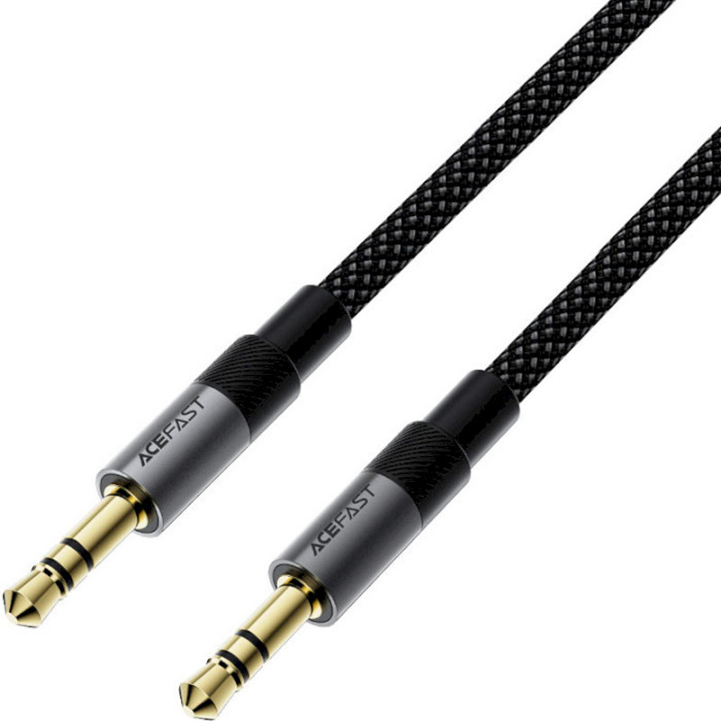 Фото Аудіо кабель Aux Acefast J10 (1m) (Black) на vchehle.ua
