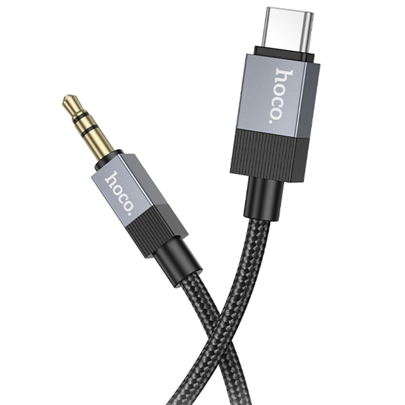 Фото Аудио кабель Aux Hoco UPA32B Clever digital (Type-C to AUX 3.5mm) (1m) (Black) в магазине vchehle.ua