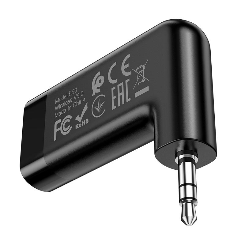 Фото Bluetooth FM Трансмітер HOCO E53 Dawn Sound, бездротовий (Чорний) на vchehle.ua