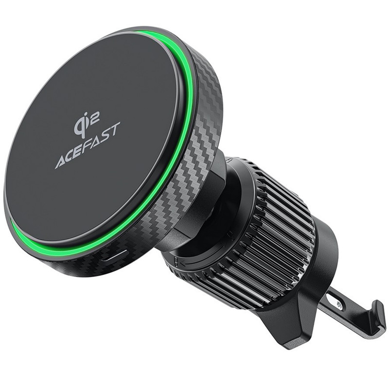 Автодержатель с БЗУ Acefast D33 Qi2 Magnetic Wireless Charging 15W (Black)