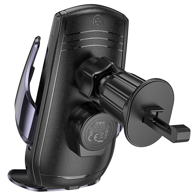Автодержатель с БЗУ Hoco CA202 Plus (Black) в магазине vchehle.ua