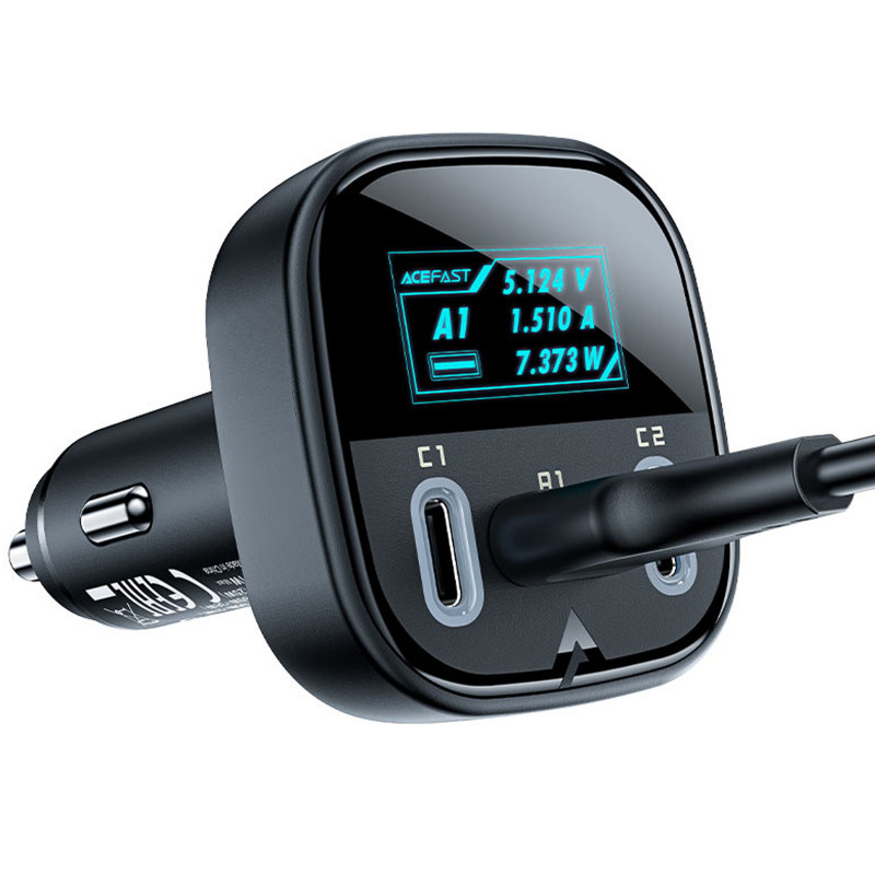 АЗП Acefast B5 PD36W+QC4.0 101W (1USB-A/2C) (Black) в магазині vchehle.ua