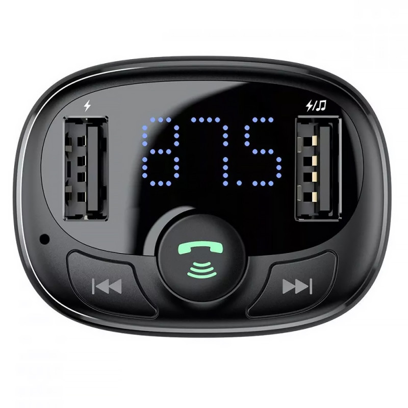 Купити АЗП FM модулятор Baseus S-09A 10W (2USB-A) (CCMT) (Black) на vchehle.ua