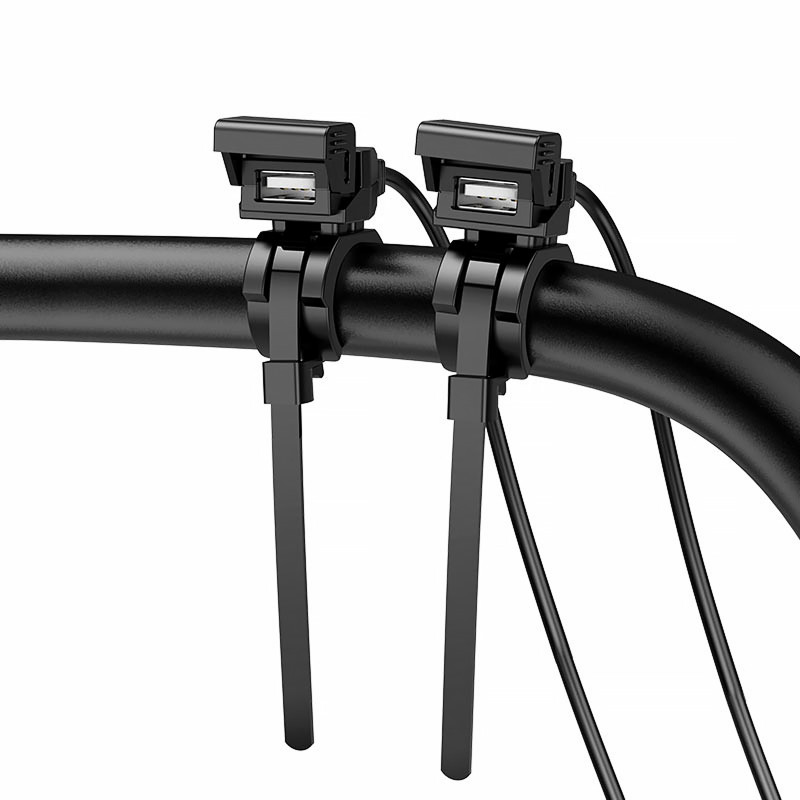 Фото АЗУ Hoco Z45A 2.4A для мотоцикла (2USB-A) (Black) в магазине vchehle.ua