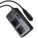 Замовити АЗП інвертор Hoco Z66 New PD66W+QC3.0 (2USB-A/1C/2xSocket) (0.5m) (Black) на vchehle.ua