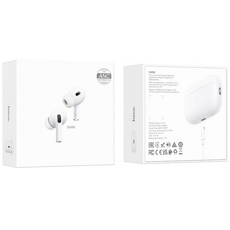 Беспроводные TWS наушники Hoco EW90 ANC (White) в магазине vchehle.ua