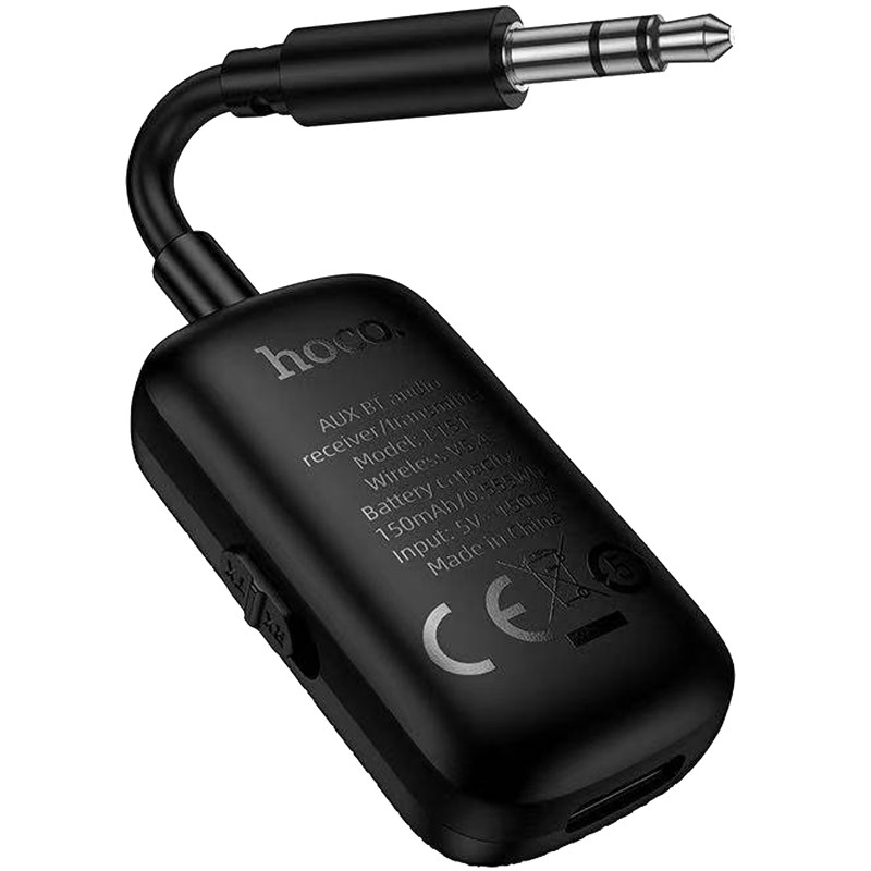 Фото Bluetooth аудио ресивер/трансмиттер Hoco E151 Graceful (AUX 3.5mm) (Black) в магазине vchehle.ua