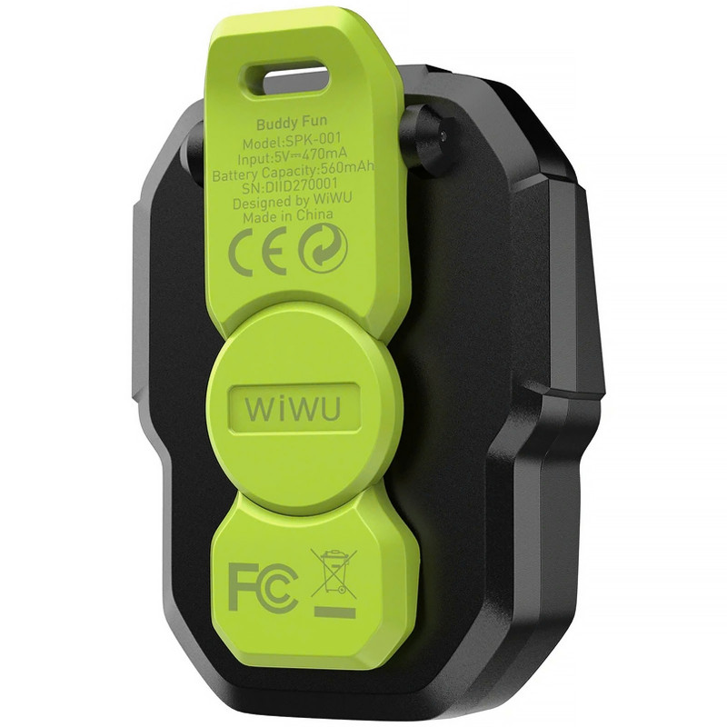 Фото Bluetooth Колонка WiWU SPK-001 Buddy Fun with Magnetic Clip (Green) в маназині vchehle.ua