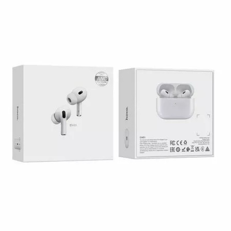 Купити Бездротові TWS навушники Hoco EW51 ANC (White) на vchehle.ua