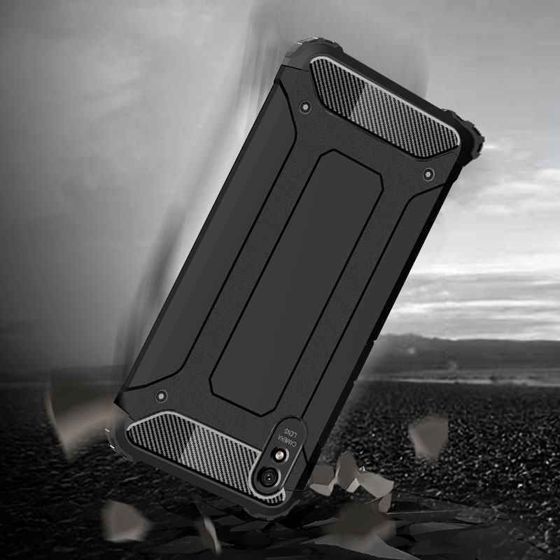 Купити Броньований протиударний TPU+PC чохол Immortal на Xiaomi Redmi 9A (Чорний) на vchehle.ua