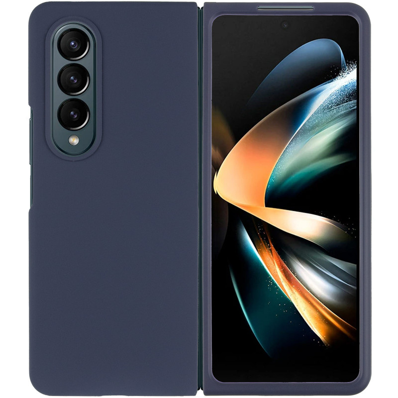 Фото Чохол Foldables Silicone Cover Lakshmi (AAA) на Samsung Galaxy Z Fold4 (Темно-синій / Midnight blue) на vchehle.ua