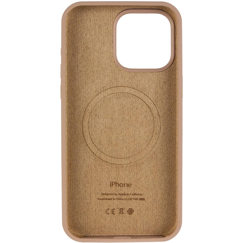 Фото Чехол Silk (AA) Logo with Magnetic Fit для Apple iPhone 15 Pro Max (6.7") (Бежевый / Desert Gold) в магазине vchehle.ua