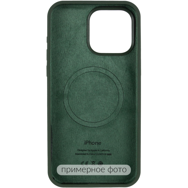 Фото Чехол Silk (AA) Logo with Magnetic Fit для Apple iPhone 16 Pro Max (6.9") (Зеленый / Cyprus Green) в магазине vchehle.ua
