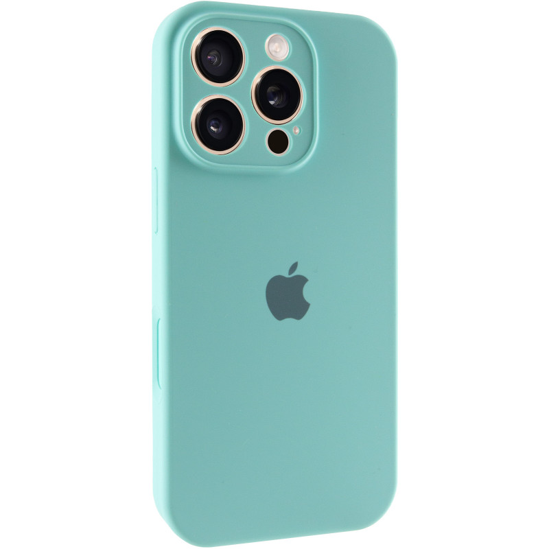 Чехол Silk Full Camera Protective (AA) для Apple iPhone 16 Pro Max (6.9") (Бирюзовый / Marine Green)