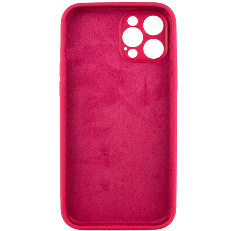 Чохол Silk Full Camera Protective (AA) NO LOGO на Apple iPhone 12 Pro (6.1") (Червоний / Rose Red) в магазині vchehle.ua